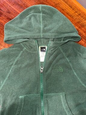 The North Face Kids Green Hooded Zip up Jacket - XS